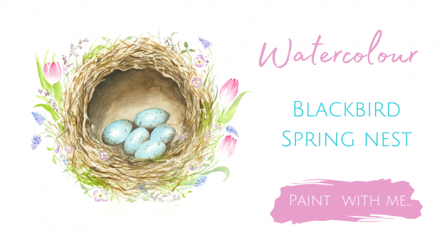 Spring Blackbirds Nest